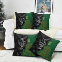Aotearoa South Africa Rugby Freedom Cup Pillow Cover Kiwi Warriors Haka with King Protea Symbol LT03 - Polynesian Pride