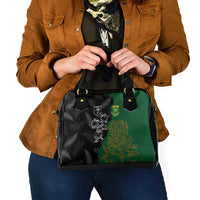 Aotearoa South Africa Rugby Freedom Cup Shoulder Handbag Kiwi Warriors Haka with King Protea Symbol - Polynesian Pride