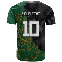 Custom Aotearoa South Africa Rugby Freedom Cup T Shirt Kiwi Warriors Haka with King Protea Symbol LT03 - Polynesian Pride