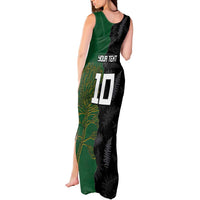 Custom Aotearoa South Africa Rugby Freedom Cup Tank Maxi Dress Kiwi Warriors Haka with King Protea Symbol LT03 - Polynesian Pride
