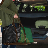 Aotearoa South Africa Rugby Freedom Cup Travel Bag Kiwi Warriors Haka with King Protea Symbol LT03 - Polynesian Pride