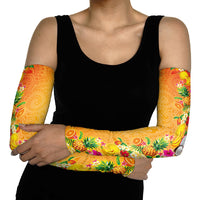 Hawaiian Tropical Fruits and Plants Arm Sleeves Kakau Pattern Summer Vibe LT03 - Polynesian Pride