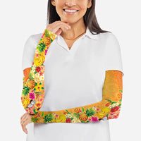Hawaiian Tropical Fruits and Plants Arm Sleeves Kakau Pattern Summer Vibe LT03 - Polynesian Pride