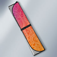 Hawaiian Tropical Fruits and Plants Auto Sun Shade Kakau Pattern Summer Vibe LT03 - Polynesian Pride