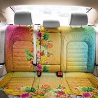 Hawaiian Tropical Fruits and Plants Back Car Seat Cover Kakau Pattern Summer Vibe LT03 - Polynesian Pride