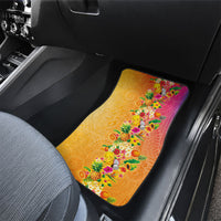 Hawaiian Tropical Fruits and Plants Car Mats Kakau Pattern Summer Vibe LT03 - Polynesian Pride
