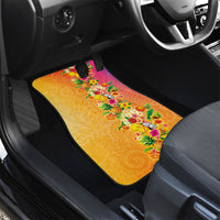 Hawaiian Tropical Fruits and Plants Car Mats Kakau Pattern Summer Vibe LT03 - Polynesian Pride