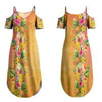 Hawaiian Tropical Fruits and Plants Couples Matching Summer Maxi Dress and Hawaiian Shirt Kakau Pattern Summer Vibe LT03 - Polynesian Pride