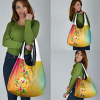 Hawaiian Tropical Fruits and Plants Grocery Bag Kakau Pattern Summer Vibe LT03 - Polynesian Pride