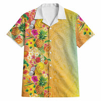 Hawaiian Tropical Fruits and Plants Hawaiian Shirt Kakau Pattern Summer Vibe LT03 Multicolor - Polynesian Pride