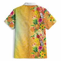 Hawaiian Tropical Fruits and Plants Hawaiian Shirt Kakau Pattern Summer Vibe LT03 - Polynesian Pride