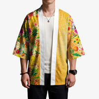 Hawaiian Tropical Fruits and Plants Kimono Kakau Pattern Summer Vibe LT03 - Polynesian Pride