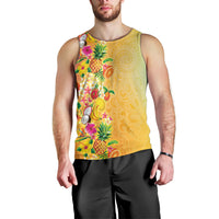 Hawaiian Tropical Fruits and Plants Men Tank Top Kakau Pattern Summer Vibe LT03 - Polynesian Pride