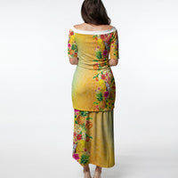Hawaiian Tropical Fruits and Plants Puletasi Kakau Pattern Summer Vibe LT03 - Polynesian Pride