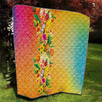 Hawaiian Tropical Fruits and Plants Quilt Kakau Pattern Summer Vibe LT03 - Polynesian Pride