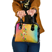 Hawaiian Tropical Fruits and Plants Shoulder Handbag Kakau Pattern Summer Vibe LT03 One Size Multicolor - Polynesian Pride