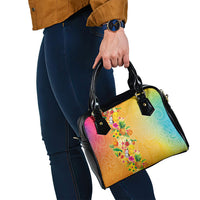 Hawaiian Tropical Fruits and Plants Shoulder Handbag Kakau Pattern Summer Vibe LT03 - Polynesian Pride