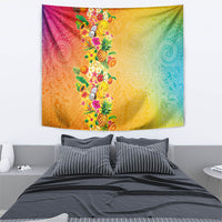 Hawaiian Tropical Fruits and Plants Tapestry Kakau Pattern Summer Vibe LT03 - Polynesian Pride