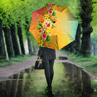 Hawaiian Tropical Fruits and Plants Umbrella Kakau Pattern Summer Vibe LT03 - Polynesian Pride