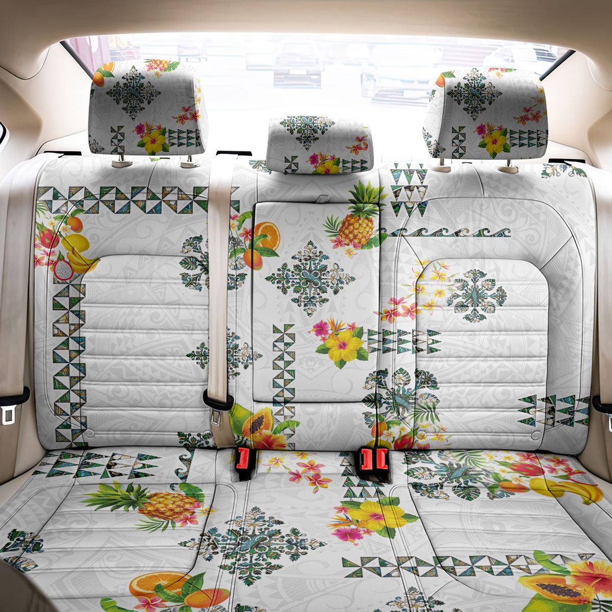 Hawaiian Quilts Back Car Seat Cover Tropical Fruits and Plants LT03 - Polynesian Pride