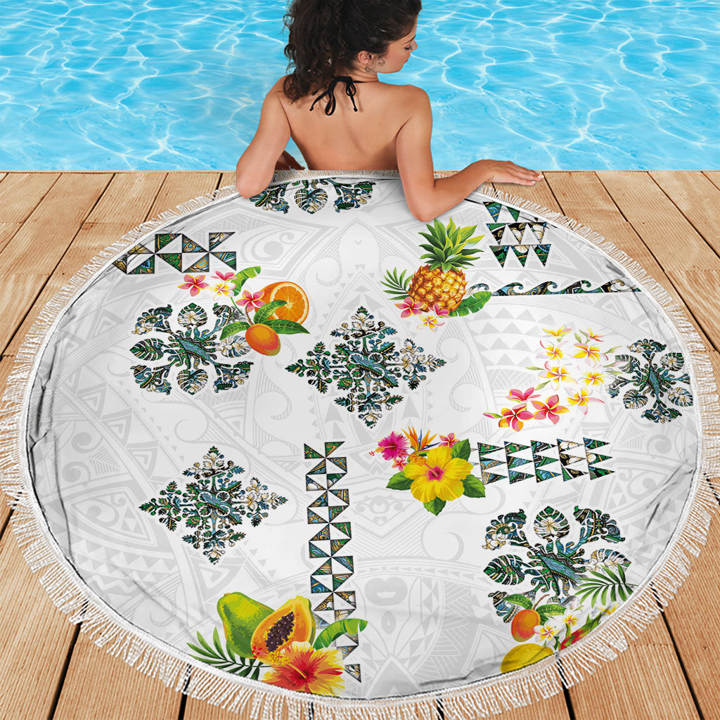 Hawaiian Quilts Beach Blanket Tropical Fruits and Plants LT03 - Polynesian Pride