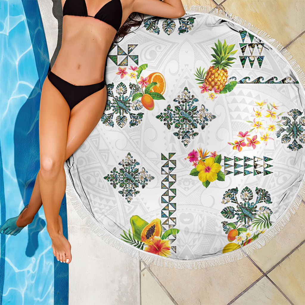 Hawaiian Quilts Beach Blanket Tropical Fruits and Plants LT03 - Polynesian Pride