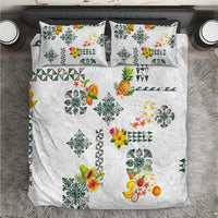 Hawaiian Quilts Bedding Set Tropical Fruits and Plants LT03 White - Polynesian Pride