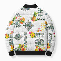 Hawaiian Quilts Bomber Puffer Jacket Tropical Fruits and Plants LT03 - Polynesian Pride