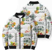 Hawaiian Quilts Bomber Puffer Jacket Tropical Fruits and Plants LT03 - Polynesian Pride