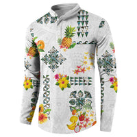 Hawaiian Quilts Button Sweatshirt Tropical Fruits and Plants LT03 - Polynesian Pride