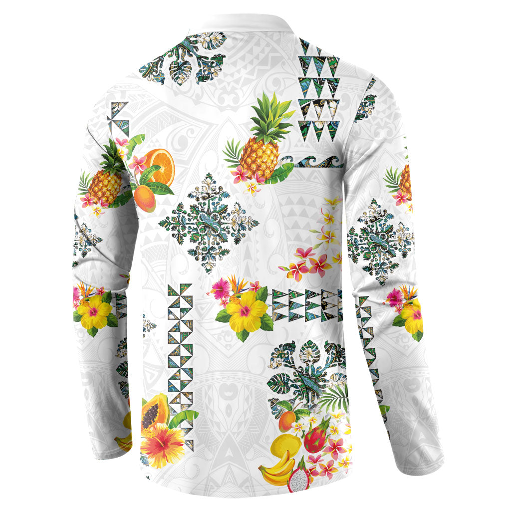 Hawaiian Quilts Button Sweatshirt Tropical Fruits and Plants LT03 - Polynesian Pride