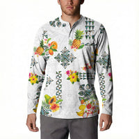 Hawaiian Quilts Button Sweatshirt Tropical Fruits and Plants LT03 - Polynesian Pride