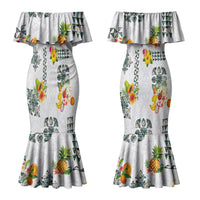 Hawaiian Quilts Couples Matching Mermaid Dress and Hawaiian Shirt Tropical Fruits and Plants LT03 - Polynesian Pride