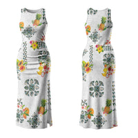 Hawaiian Quilts Couples Matching Tank Maxi Dress and Long Sleeve Button Shirt Tropical Fruits and Plants LT03 - Polynesian Pride
