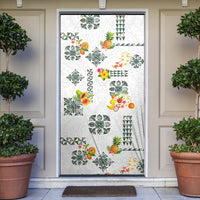 Hawaiian Quilts Door Cover Tropical Fruits and Plants LT03 White - Polynesian Pride