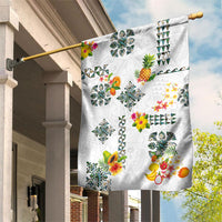 Hawaiian Quilts Garden Flag Tropical Fruits and Plants LT03 House Flag White - Polynesian Pride