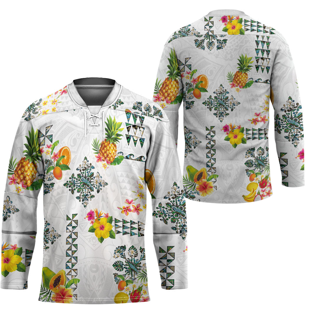 Hawaiian Quilts Hockey Jersey Tropical Fruits and Plants LT03 - Polynesian Pride