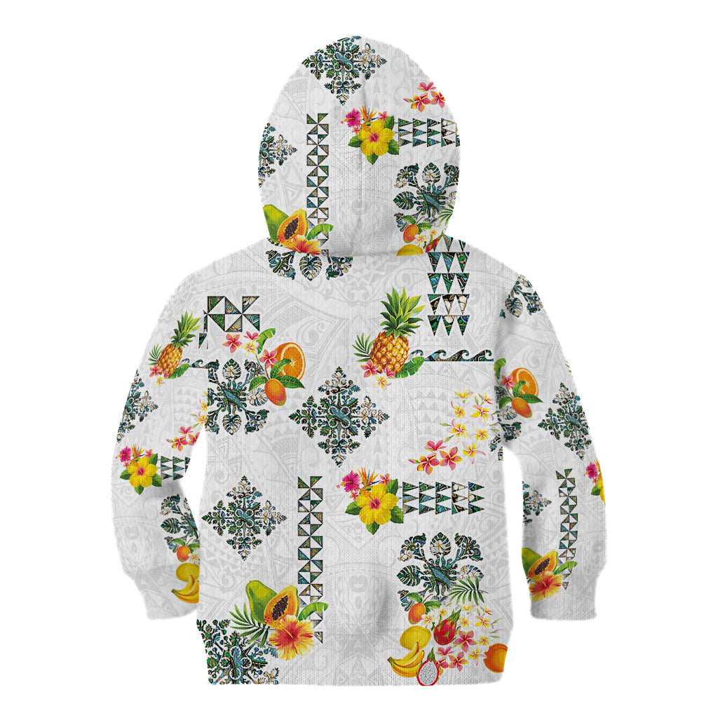 Hawaiian Quilts Kid Hoodie Tropical Fruits and Plants LT03 - Polynesian Pride