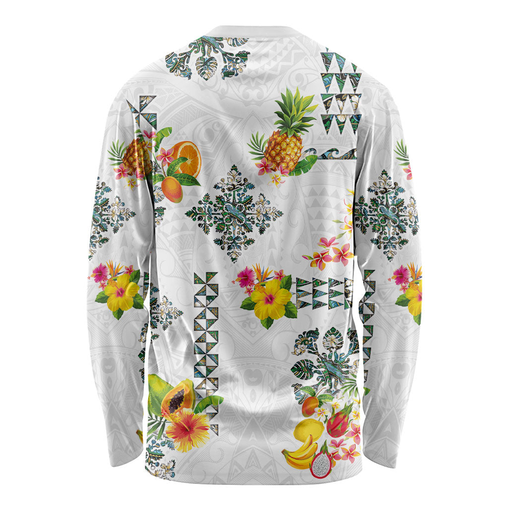Hawaiian Quilts Long Sleeve Shirt Tropical Fruits and Plants LT03 - Polynesian Pride