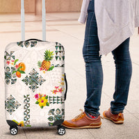 Hawaiian Quilts Luggage Cover Tropical Fruits and Plants LT03 White - Polynesian Pride