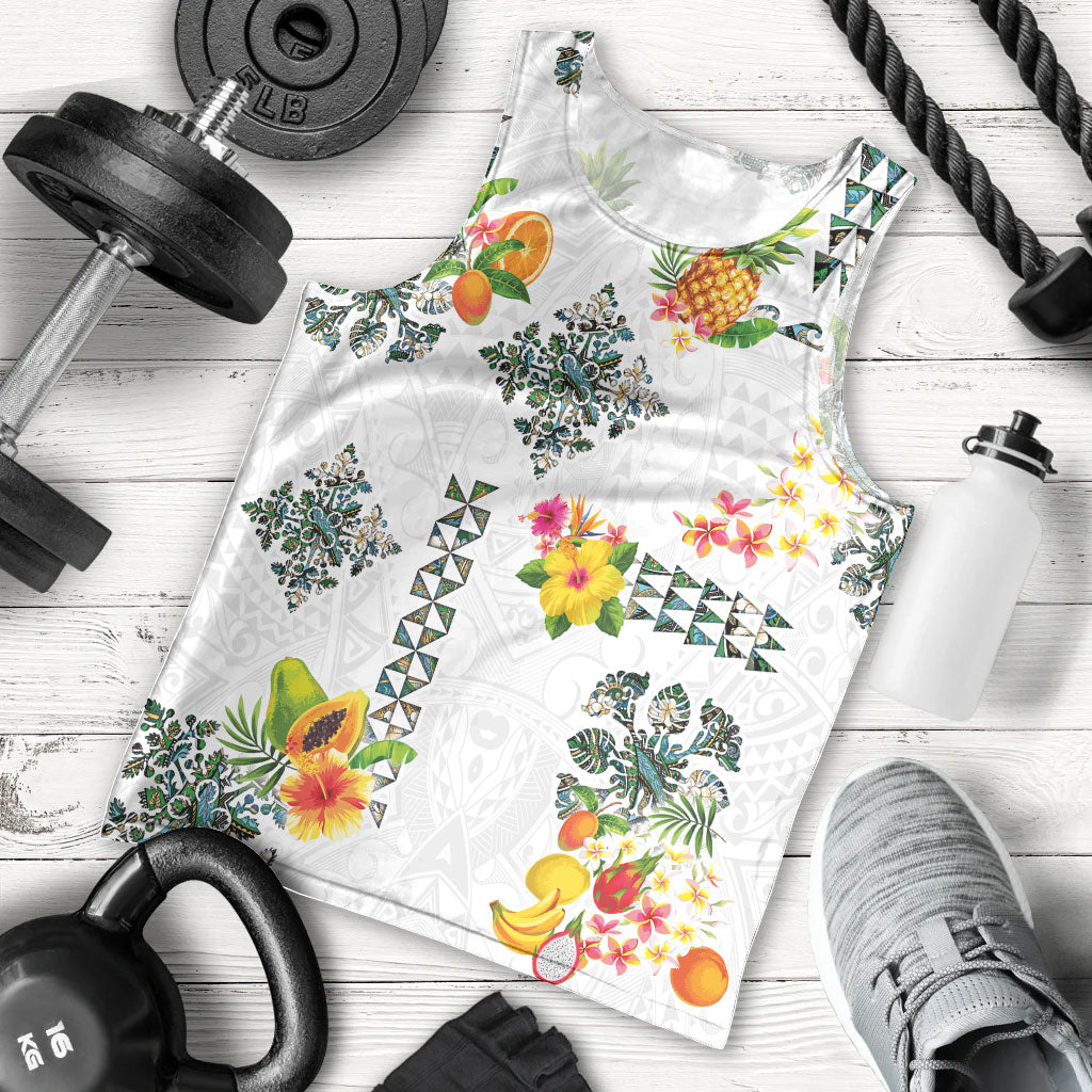 Hawaiian Quilts Men Tank Top Tropical Fruits and Plants LT03 - Polynesian Pride