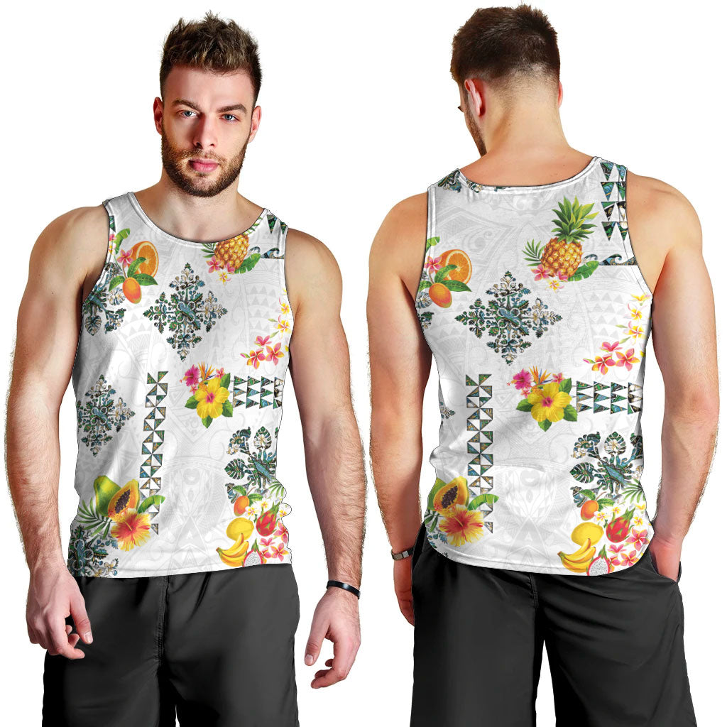 Hawaiian Quilts Men Tank Top Tropical Fruits and Plants LT03 - Polynesian Pride