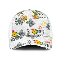 Hawaiian Quilts Mesh Trucker Cap Tropical Fruits and Plants LT03 One Size White White - Polynesian Pride