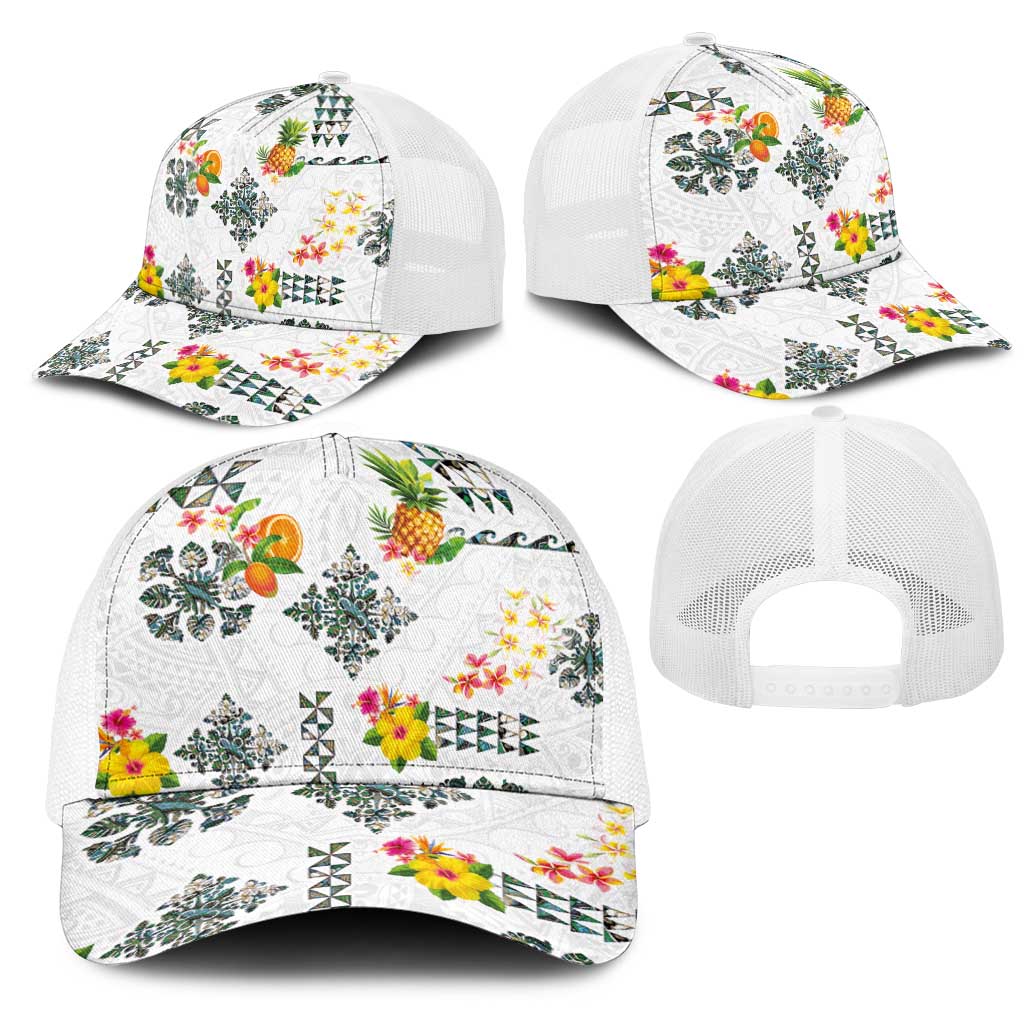 Hawaiian Quilts Mesh Trucker Cap Tropical Fruits and Plants LT03 - Polynesian Pride