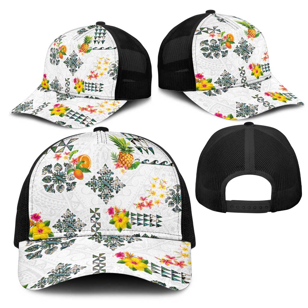 Hawaiian Quilts Mesh Trucker Cap Tropical Fruits and Plants LT03 - Polynesian Pride