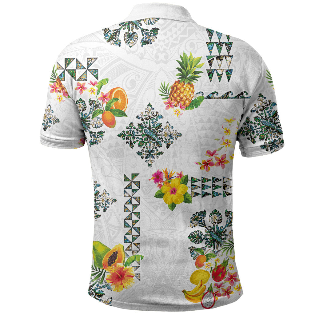 Hawaiian Quilts Polo Shirt Tropical Fruits and Plants LT03 - Polynesian Pride