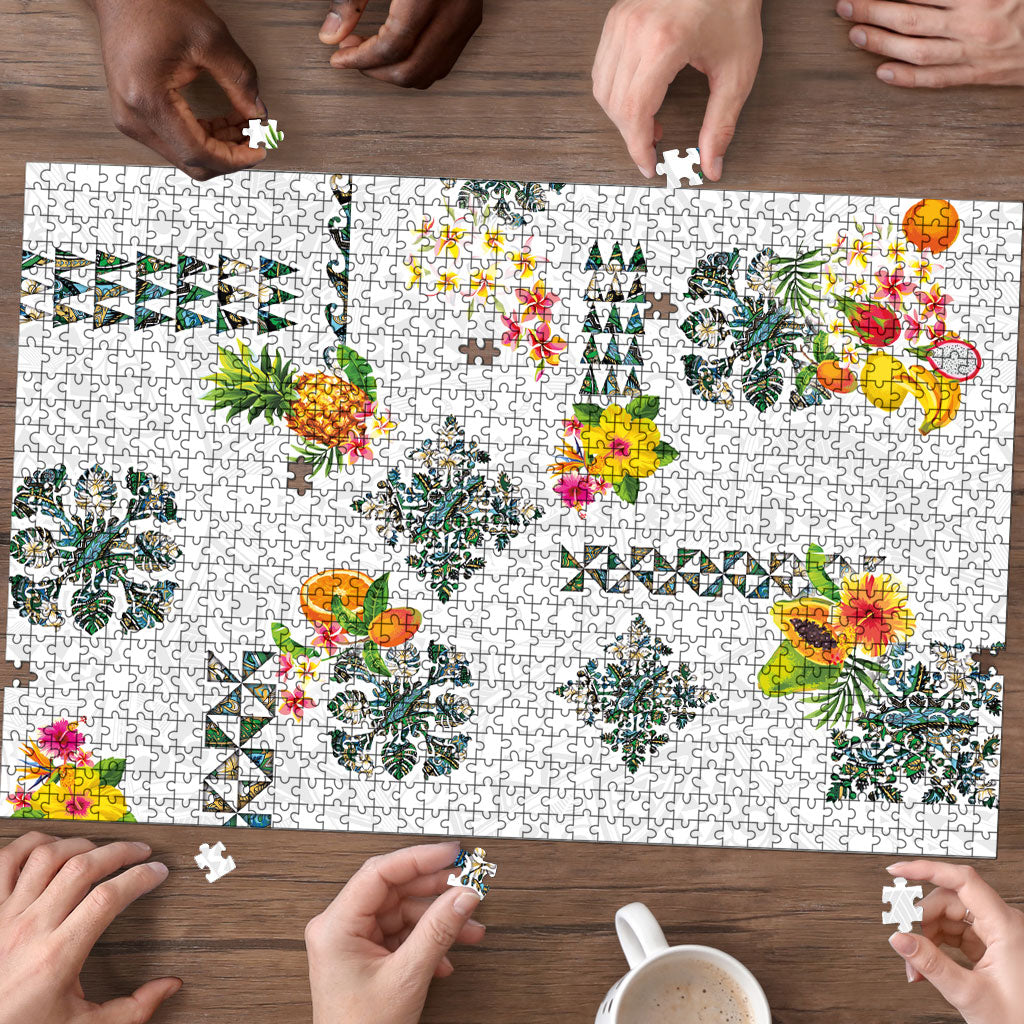 Hawaiian Quilts Puzzle Tropical Fruits and Plants LT03 - Polynesian Pride