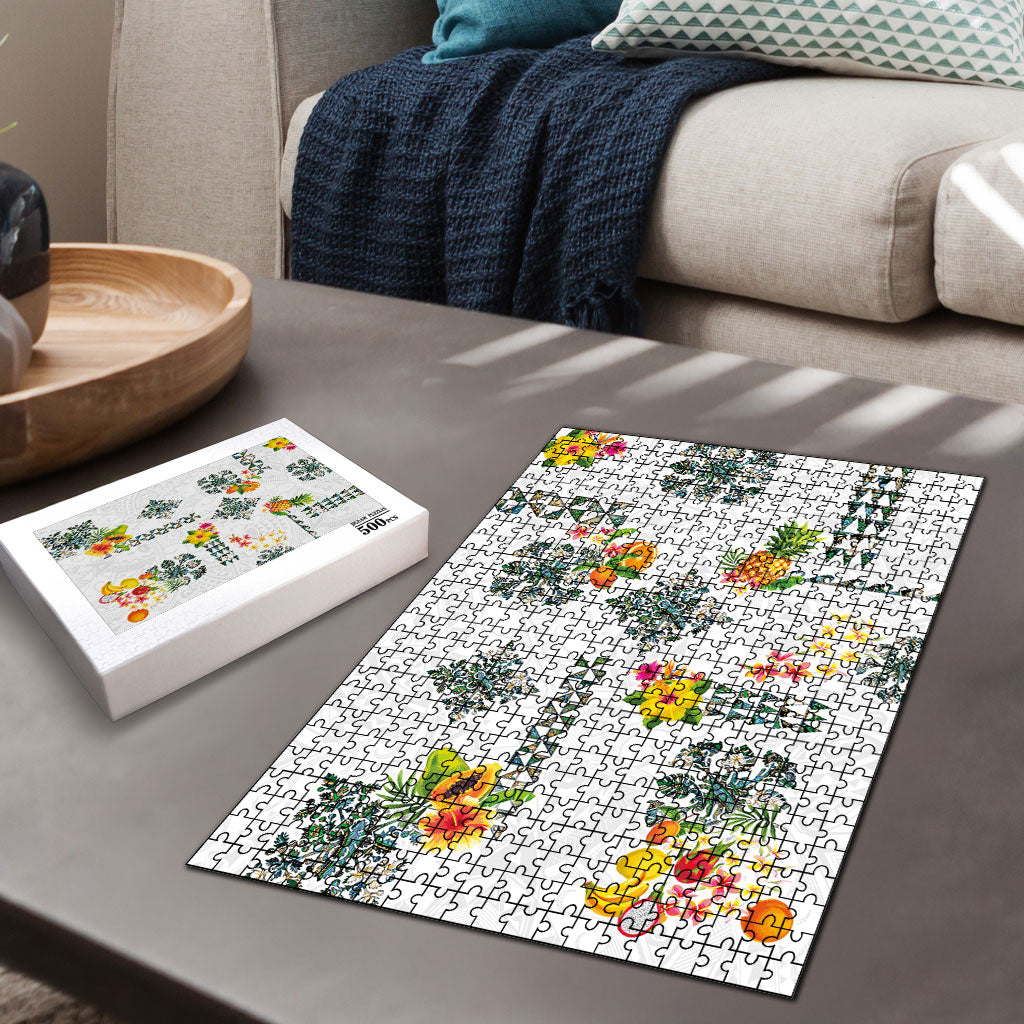 Hawaiian Quilts Puzzle Tropical Fruits and Plants LT03 - Polynesian Pride