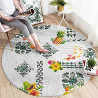 Hawaiian Quilts Round Carpet Tropical Fruits and Plants LT03 - Polynesian Pride