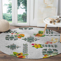 Hawaiian Quilts Round Carpet Tropical Fruits and Plants LT03 - Polynesian Pride